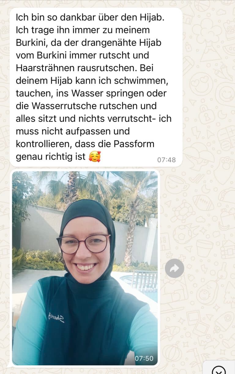 Authentische Kundinnenstimme zum Fitspirated Sport Hijab 6